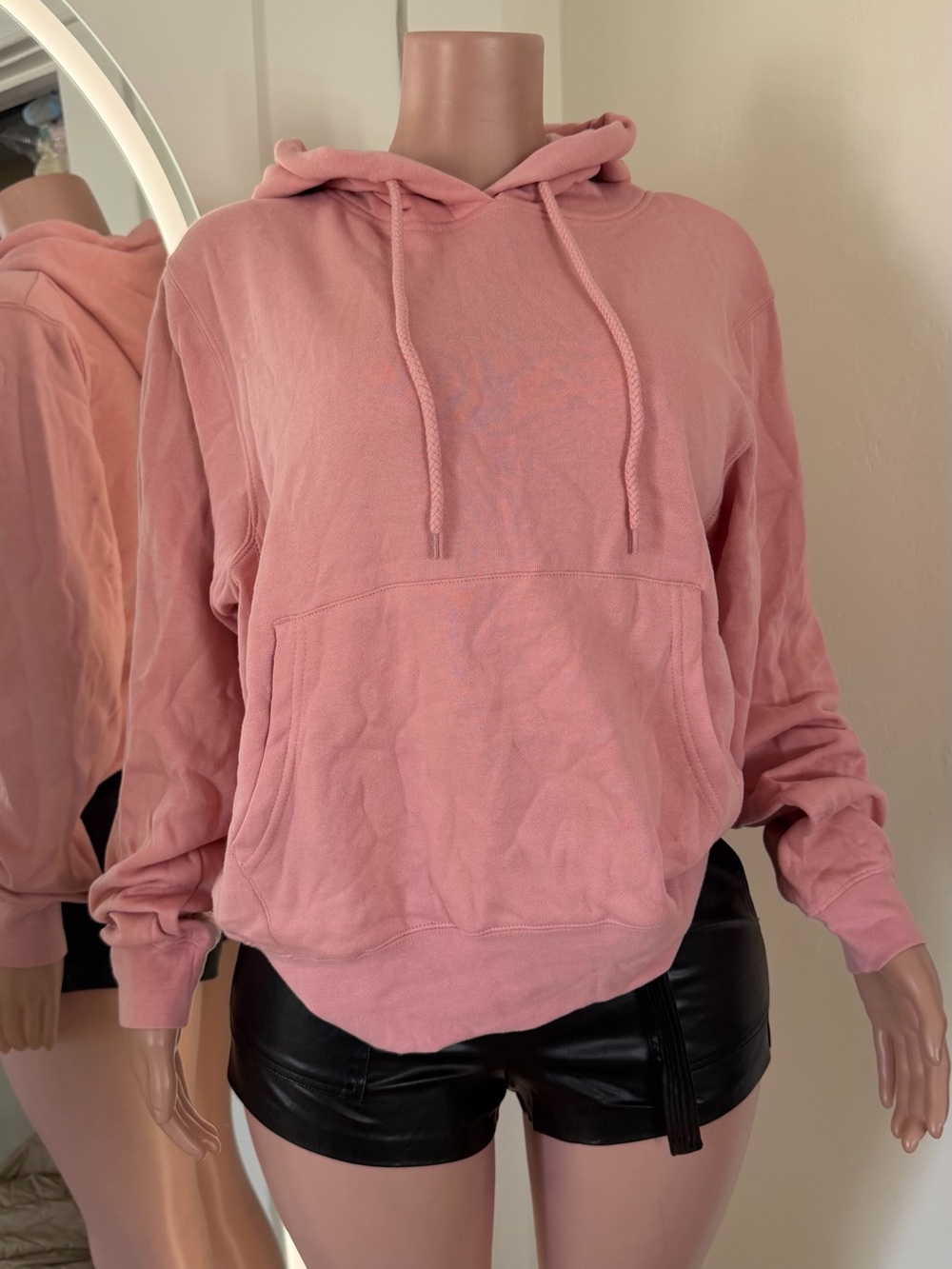 Pink Women's Hooded Pullover Sweatshirt